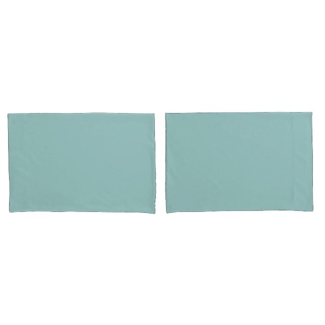 Housse D'oreillers Pretty Pastel Eggshell Blue Solid Print (devant-Set)