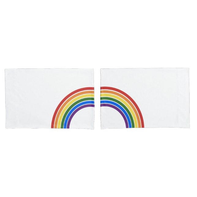 Housse D'oreillers Pride arc-en-ciel (devant-Set)