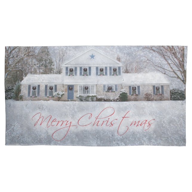 Housse D'oreillers Primitive Winter Snow Country Rustic Open House (devant-gauche)