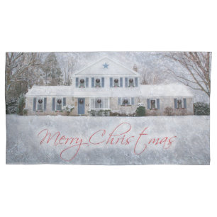 Housse D'oreillers Primitive Winter Snow Country Rustic Open House
