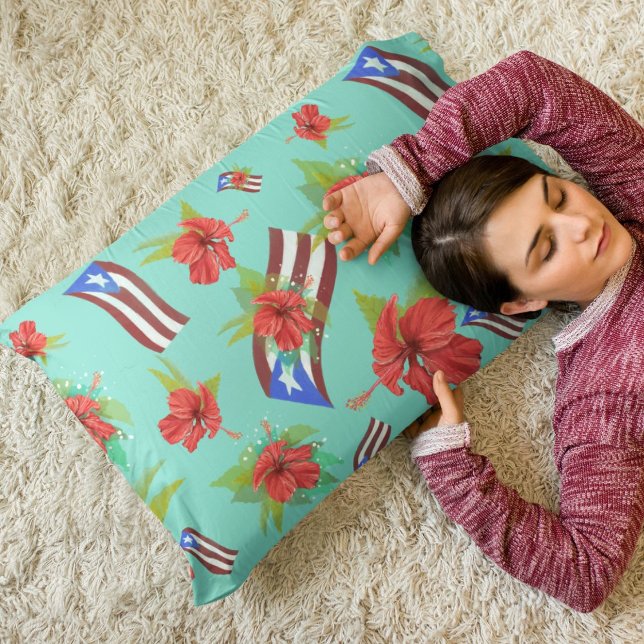 Housse D'oreillers Puerto Rican Flag & Flor de Maga (Créateur téléchargé)