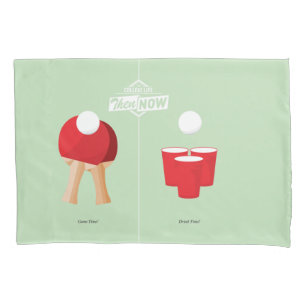 Housse D'oreillers Puis et maintenant : Ping-pong