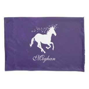 Housse D'oreillers Purple Unicorn oreiller personnalisé