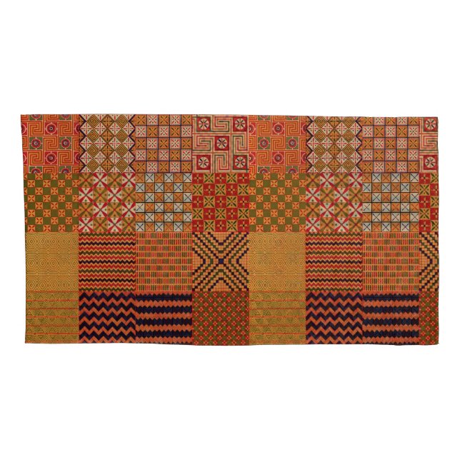 Housse D'oreillers Quilt Design-1 King 2 Pillowcases (Dos-Droit)