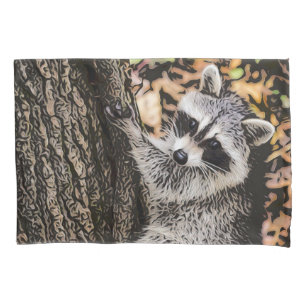 Housse D'oreillers Raccoon sauvage