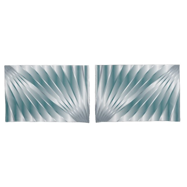 Housse D'oreillers Rayons gris argenté (devant-Set)