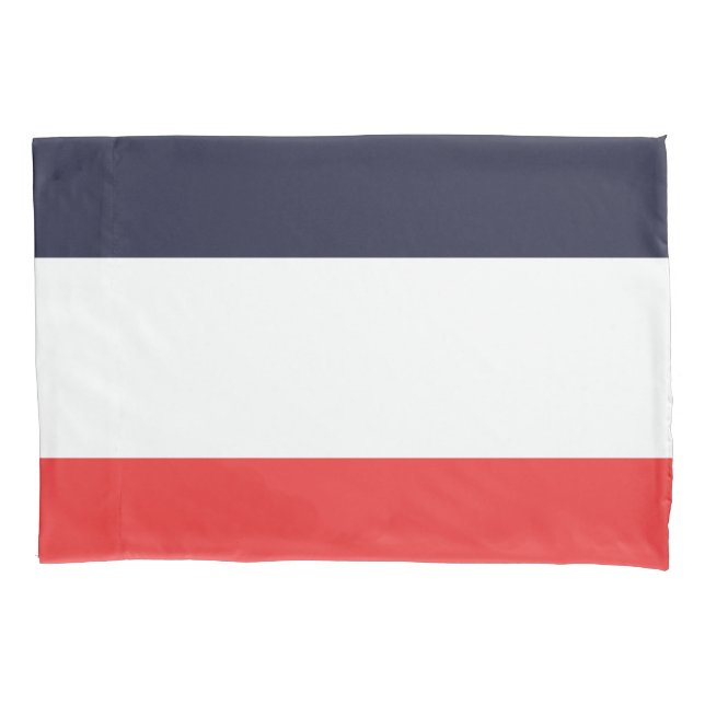 Housse D'oreillers Rayures Bleu Blanc & Rouge Rayé (devant)