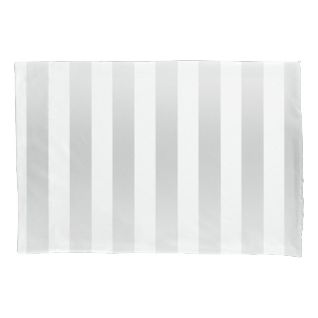 Housse D'oreillers Rayures chic moderne gris satin décoratif chic (devant)