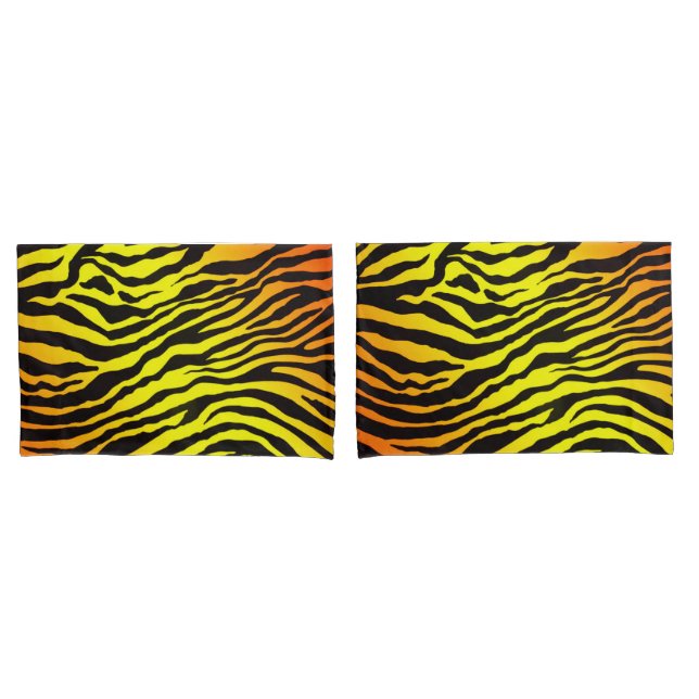 Housse D'oreillers Rayures de tigre (devant-Set)