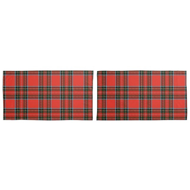 Housse D'oreillers Red Black and White Plaid Pattern Style (devant-Set)