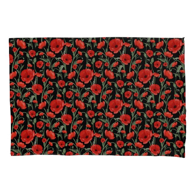 Housse D'oreillers Red Poppy (devant)