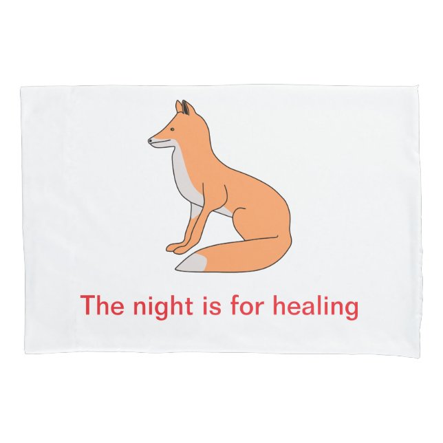 Housse D'oreillers Renard de minuit - Couverture Coussin de nuit de g (devant-gauche)