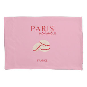 Housse D'oreillers Retro Abstrait Pastel Paris Pink ans Pastel Travel