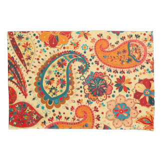 Housse D'oreillers Rétro beau bohémien coloré Paisley de Boho