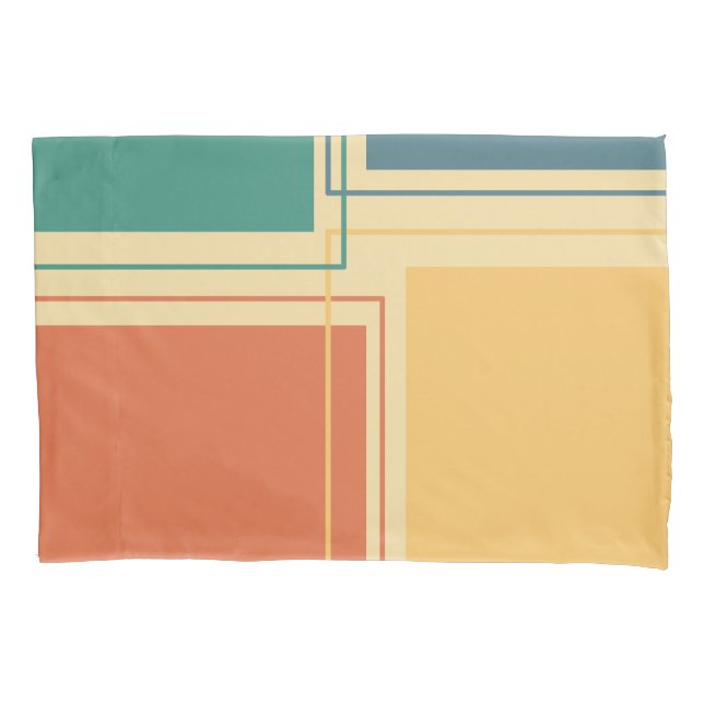 Housse D'oreillers Rétro Géométrie Vintage Minimalisme (devant)