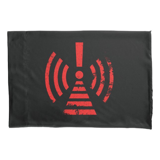 Housse D'oreillers Retro Keep Back Energy Warning Symbol (devant)