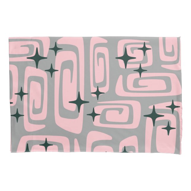 Housse D'oreillers Retro Mid Century Modern Cosmic Abstract Pattern (devant-gauche)
