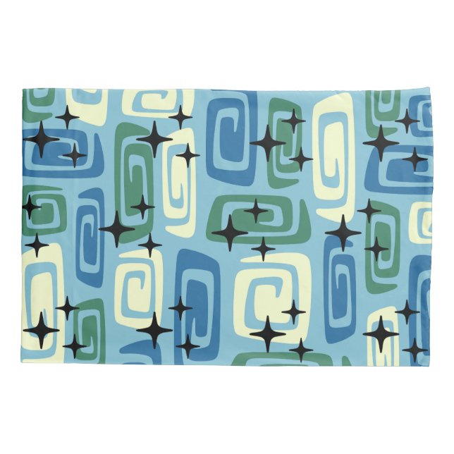 Housse D'oreillers Retro Mid-Century moderne Cosmique Abstrait Motif (Dos)