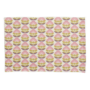 Housse D'oreillers Rétro motif floral rose et pourpre