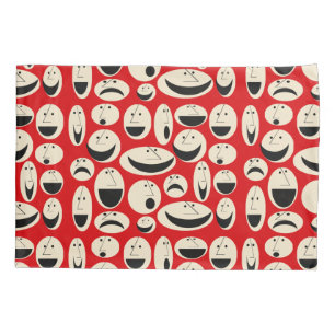 Housse D'oreillers Retro Visages de dessin Motif Igloo Pillowcase
