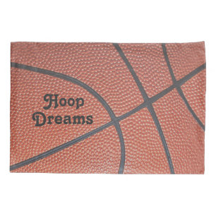 Housse D'oreillers Rêves de look_Hoop de texture de Spirit_Basketbal