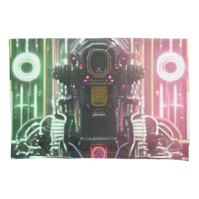 Housse D'oreillers Robot 1 coussin standard blanc (devant)