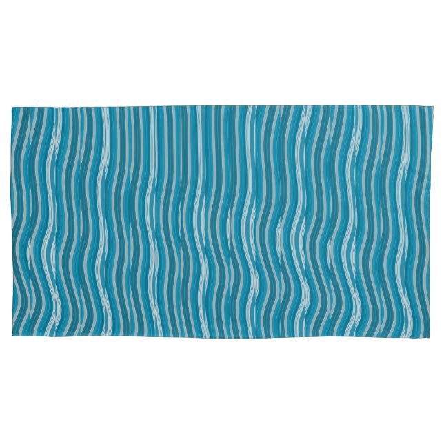 Housse D'oreillers Robustes turquoise et blanc (devant-gauche)