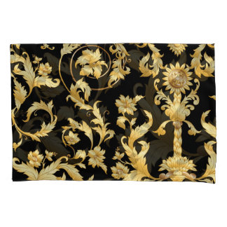 Housse D'oreillers Rococo baroque, motif floral victorien.