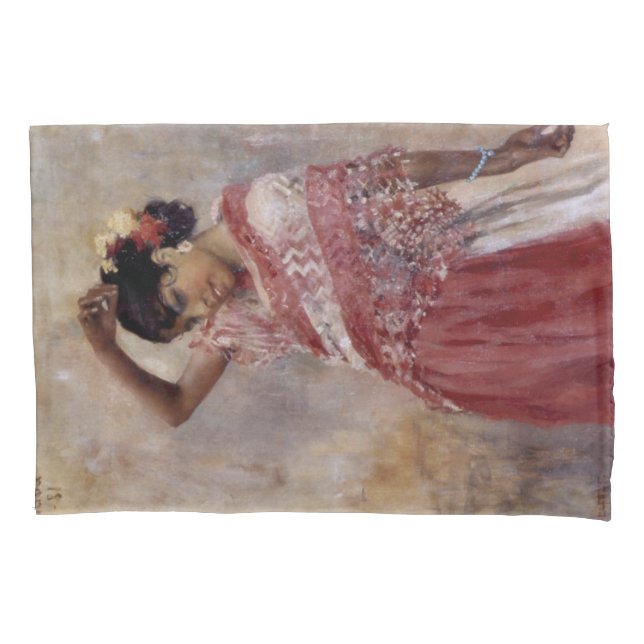 Housse D'oreillers Romani Gypsy Woman Dancing (par Albert Edelfeel) (devant-gauche)