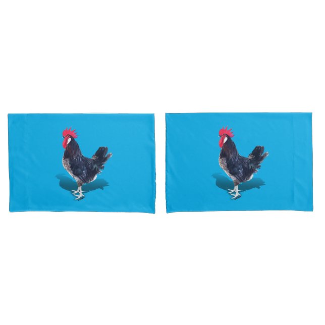 Housse D'oreillers Rooster de Minorque (devant-Set)