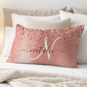 Housse D'oreillers Rose Gold brossé Parties scintillant métallique No
