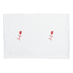 Housse D'oreillers Rose Madder, Rouge lave, design floral