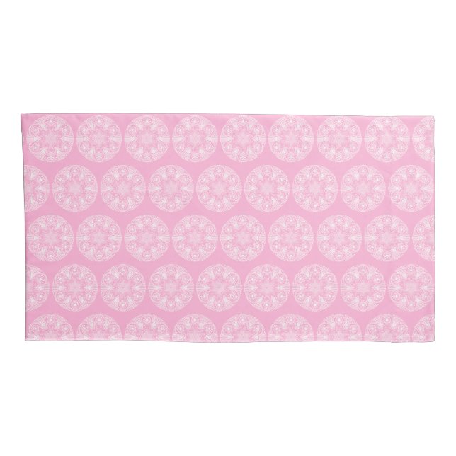 Housse D'oreillers Rose Mandala (Dos-Droit)