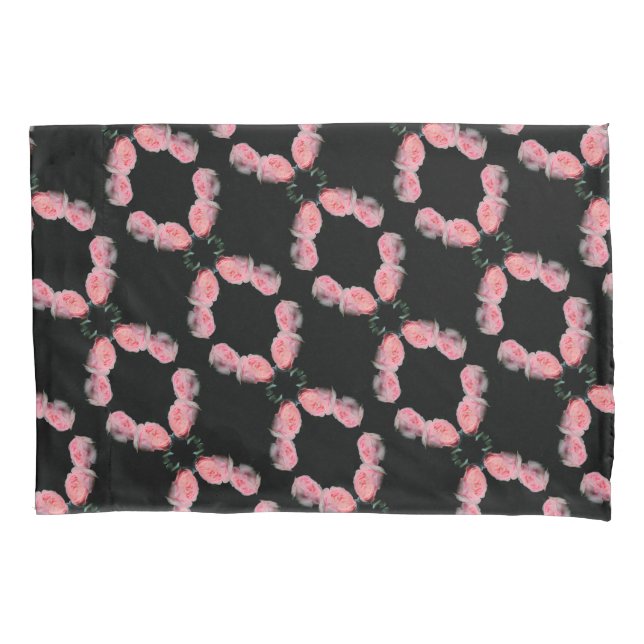 Housse D'oreillers Roses roses rose Pair Motif Abstrait (devant)