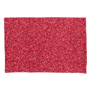 Housse D'oreillers Rouge Brique Paillettes