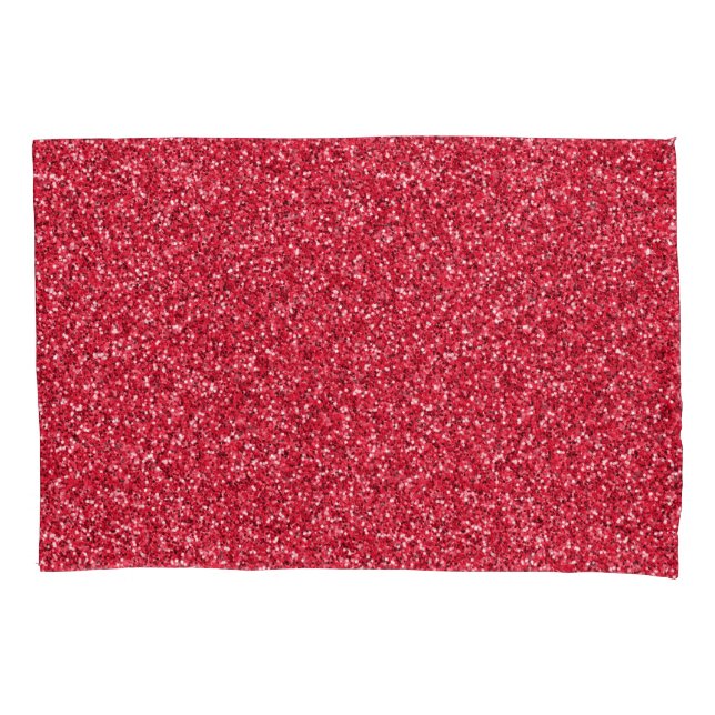 Housse D'oreillers Rouge Brique Paillettes (devant)