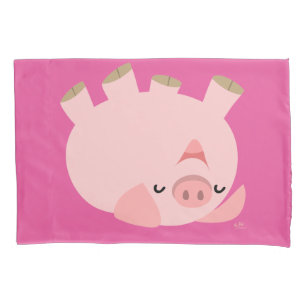 Housse D'oreillers Roulement mignon sur le porc