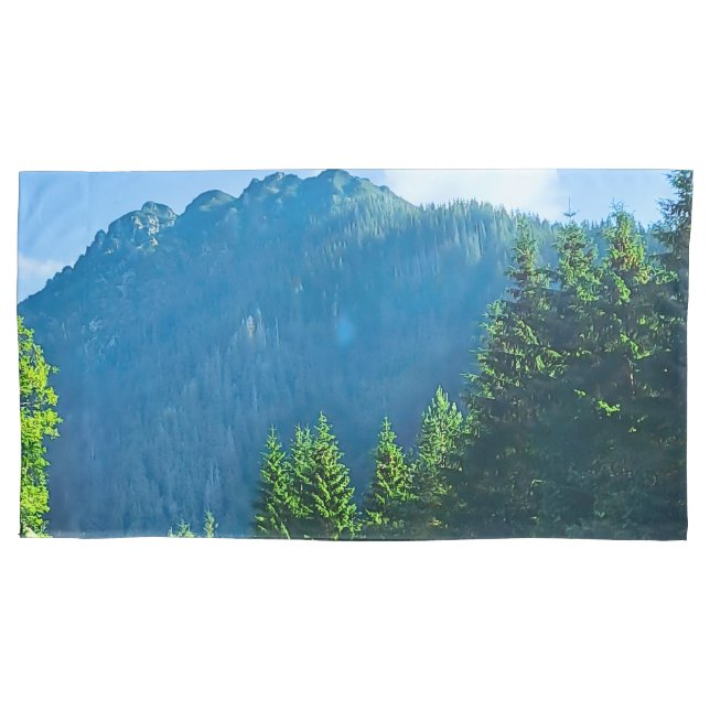 Housse D'oreillers Route forestière des Carpates – Impression de mont (devant-gauche)