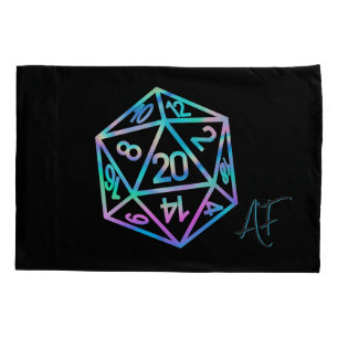Housse D'oreillers RPG Crit AF Holo Retro PnP Tabletop Dice Gamer