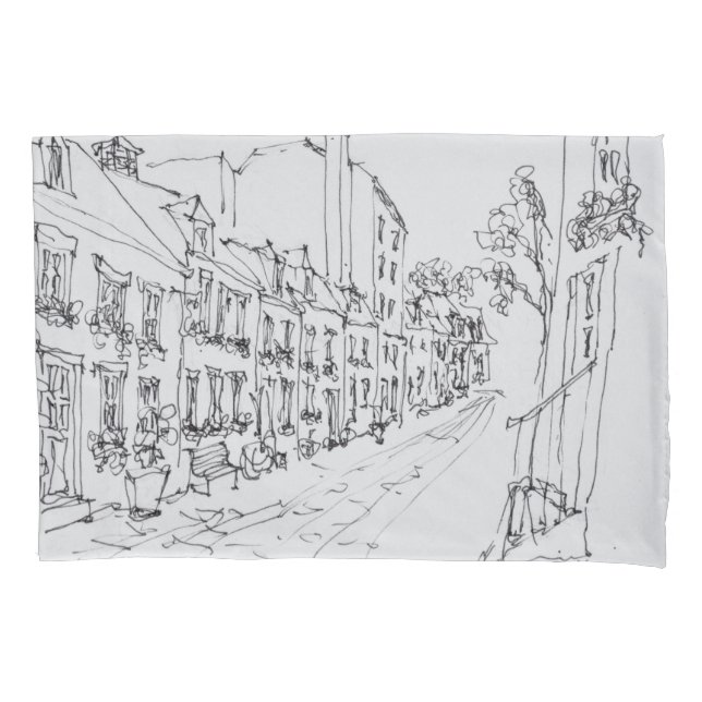 Housse D'oreillers Rue du Petit Champlain, Québec, Canada (devant-gauche)