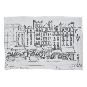 Housse D'oreillers Rue St. Martin historique, Paris, France