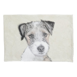 Housse D'oreillers Russell Terrier Peinture rugueuse - Art Chien orig