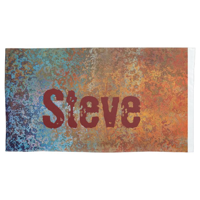 Housse D'oreillers Rusty, Verdigris, Grunge Steampunk Personnalisé (devant)