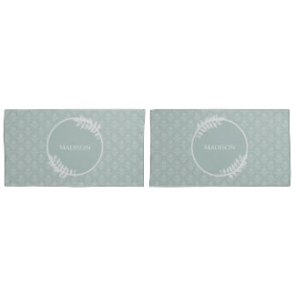Housse D'oreillers Sage Green Elegant Damask