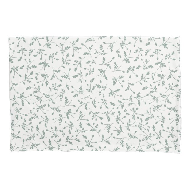 Housse D'oreillers Sage Green Modern Farmhouse Daisy Buds Pattern (devant)