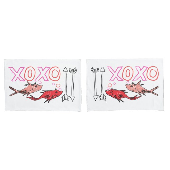 Housse D'oreillers Saint-Valentin de Dr. Seuss | Conception XOXO (devant-Set)
