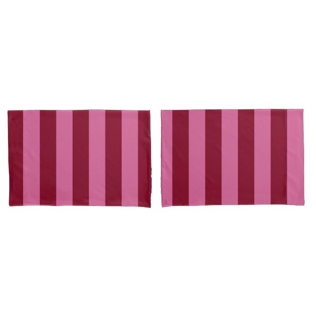 Housse D'oreillers Salsa Flamingo Rayure Rose (devant-Set)