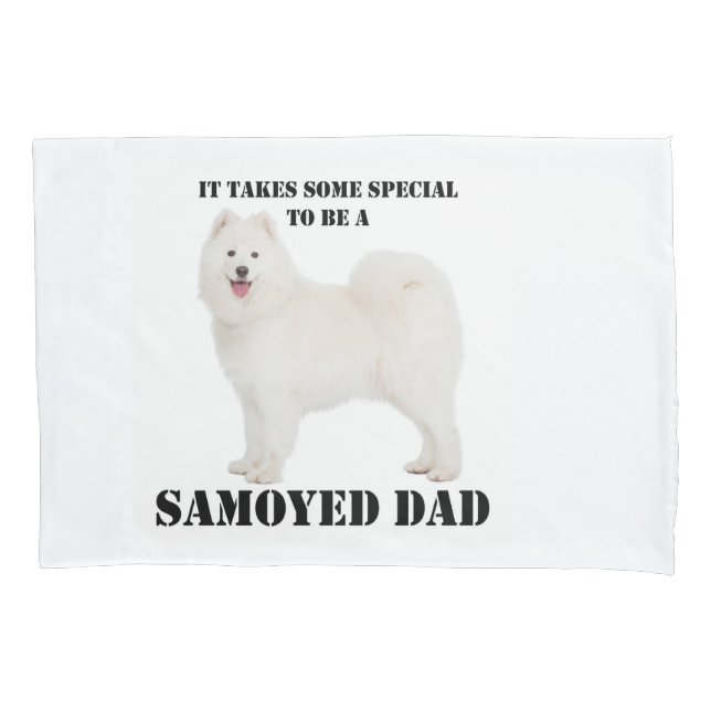 Housse D'oreillers Samoyed Papa Coussin Coque (devant)