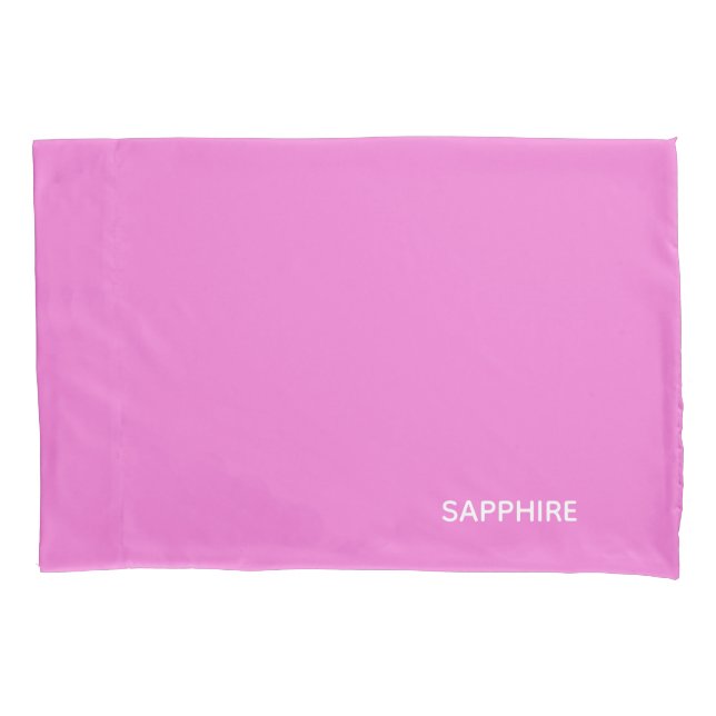 Housse D'oreillers Sapphire pink colour (devant)