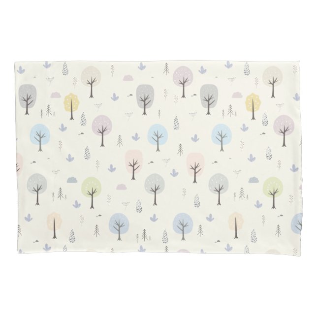 Housse D'oreillers Scandinavian Forest Motif sans couture (devant)